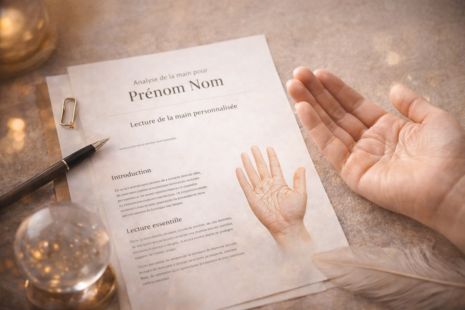 features-03 Lecture de la main en ligne personnalisée